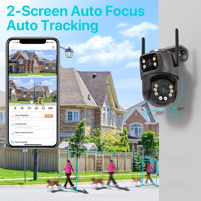 Smart Security Camera 4K Dual-Lens (360° AI Tracking)