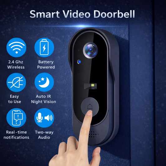 Smart Video Doorbell with Night Vision & 32GB SD Card Included