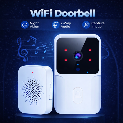 Smart WiFi Video Doorbell – Night Vision & Two-Way Audio